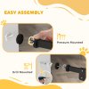 PawHut Extra Tall Dog Gate with Cat Flap, Pet Safety Gate for Doorways Stairs with Auto Close Double Locking, 104 cm Tall 74-80 cm Wide, Black