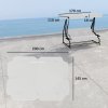Outsunny Garden Swing Canopy Replacement 3 Seater, Waterproof Garden Swing Seat Canopy Cover, Windproof Anti-UV Sun Shade (Canopy Only) for Patio, Balcony, Light Grey