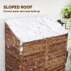 Outsunny Lean-to Small Shed, Tall Wooden Garden Shed with Slatted Bottom, Magnetic Doors, Double Shelves, Outdoor Tool Log Store, 103.5 x 59 x 174.5 cm, Mixed-Brown