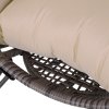 Outsunny Garden Egg Chair, Teardrop Outdoor PE Rattan Chair with Full-body Soft Padded Cushion, Grey