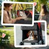 PawHut Dog Stroller Pet Pram Dog Pushchair Buggy with Adjustable Canopy for Medium and Large Breeds, Red