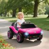 AIYAPLAY Volkswagen E-Buggy Licensed Electric Car for Kids, 12V Kids Electric Ride on with Remote Control, Suspension, Slow Start, LED Lights, USB, Music, Horn, for Ages 3-6 Years, Pink