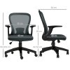 Vinsetto Mesh Office Chair, Ergonomic Computer Desk Chair with Flip-up Armrest, Lumbar Back Support, Adjustable Height, Swivel Wheels, Charcoal Grey