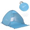 Outsunny Pop up Beach Tent, UV 30+ Portable Sun Shelter with Carry Bag, 2x1.5m for 2-3 Person, Blue