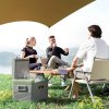 Outsunny 30L Car Refrigerator, Portable Compressor Car Fridge Freezer, Electric Cooler Box with 12/24V DC and 110-240V AC for Camping, Driving, Picnic, Down to -20°C, Light Green and Grey