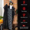 Outsunny 189cm Life Size Outdoor Halloween Decorations Ghost Bridegroom, Animated Prop Animatronic Decor with Sound and Motion Activated, Light Up Eyes, Howling Sound