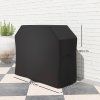 Outsunny BBQ Cover for Rectangular Gas Grill, 420D Oxford Fabric Barbecue Covers, Waterproof UV Protection Rip-Proof, with Windproof Drawstring and Hook and Loop Fasteners, Black, 147 x 61 x 120cm