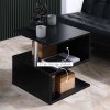 HOMCOM Wooden S Shape Cube Coffee Table 2 Tier Storage Shelves Organizer Office Bookcase Living Room End Desk Stand Display 