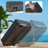 Outsunny 90kg Cantilever Parasol Base with Wheels, Water and Sand Filled Umbrella Stand Weights for Garden Banana Parasol with T-shaped Cross Base and Handle, Black