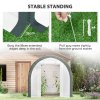 Outsunny 3 x 2(m) Walk-in Polytunnel Greenhouse with Upgraded Structure, Zipped Roll Up Mesh Door, 6 Mesh Windows, Tunnel Warm House Tent with PE Cover, 6 Plant Labels and Gloves, White