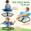 AIYAPLAY Sensory Spinning Chair for Kids, Butterfly-Shaped Swivel Chair for Balance and Coordination Training, Multi-Position Spinning Seat with Non-Slip Base, Blue