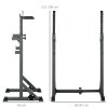SPORTNOW Heavy-Duty Squat Rack, Adjustable Barbell Rack with Dip Station, Multi-Function Weight Lifting, for Home, Gym, Max Load 150kg - Black
