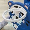 AIYAPLAY Kids Slide 3 in 1 Freestanding Toddler Slide with Climber, Basketball Hoop, Basketball, Tiger-Themed for Ages 18-36 Months - Blue
