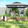 Outsunny 3 x 3(m) Pop Up Gazebo with Netting and Carrying Bag, Party Tent Instant Event Shelter, Height Adjustable and UV-Resistant, for Garden, Patio, Grey