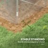 Outsunny 3 x 2 x 2m Polytunnel Greenhouse with 2 Hinged Door, Walk-in Grow House Tent with PE Cover and Galvanised Steel Frame, Clear