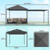 Outsunny 3 x 3 or 3x 6m Garden Gazebo with Extendable Awning and Wheels, UPF30+ Outdoor Metal Gazebo Canopy Shelter for BBQ, Event, Party