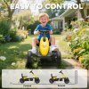 AIYAPLAY Pedal Go Kart for Kids, Children Ride-On Race Car with Silent EVA Tyres, for 2-5 Years, Yellow