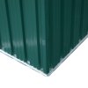 Outsunny 8.5 x 4ft Metal Shed with Lightsky Panels, Garden Storage Tool House with Double Doors for Garden, Patio and Lawn, Green