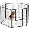 PawHut Dog Pen 6 Panels Puppy Pen Heavy Duty Pet Playpen for Indoor Outdoor for Dogs, Rabbits, Ducks 100cm High