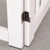 PawHut Freestanding Pet Gate 4 Panels Wooden Dog Safety Fence Foldable with Support Feet for Doorway Stairs 91cm Tall White