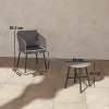 Outsunny 3 Piece Rattan Bistro Set, Patio Wicker Conversation Furniture Set with 2 Chairs, Tempered Glass Table, Cushions, Adjustable Foot Pads, for Garden, Balcony, Grey