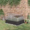 Outsunny Galvanised Raised Garden Bed with Greenhouse and Openable Cover, Metal Outdoor Planters for Vegetables, Flowers and Herbs, for Patio and Garden, 126 x 107 x 67.5cm, Dark Grey