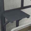 PawHut Cat Cage House, Catio Cat Indoor Enclosure on Wheels, Weather-Resistant Wooden Kitty Cage with Platforms, Hammock, Light Grey