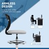 Vinsetto Drafting Chair, Swivel Office Draughtsman Chair, Mesh Standing Desk Chair with Adjustable Foot Ring, Armless, Light Grey
