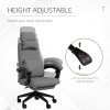 Vinsetto Office Chair, Ergonomic Desk Chair, High Back Fabric Work Chair with 160° Reclining Backrest, Retractable Footrest, Neck and Lumbar Pillow for Home and Study, Dark Grey