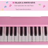 HOMCOM 30 Keys Kids Keyboard Piano Mini Piano Set Grand Piano with Music Stand and Bench Pink