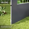 Outsunny 3 Meters Gazebo Replaceable Exchangeable Side Panel Wall Panels Walls With Window, Dark Grey
