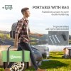 Outsunny 3-4 Man Camping Tent, Large Family Tunnel Tent with Bedroom and Living Room, 3000mm Waterproof, Portable with Bag, for Fishing Hiking Festival, Dark Green