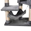 PawHut Cat Tree for Indoor Cats Condo Tower Multi-level Height 150CM  Kittens Activity Stand House with Toys & Various Scratching Posts
