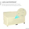 Outsunny 600D Oxford Cloth Furniture Cover, 2 Seater Sofa Protector for Garden Patio, Outdoor, Waterproof, 140L x 84W x 56/94H cm