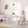 AIYAPLAY Toddler Table and Chair Set, Princess Design Kids Table and 2 Chairs Set, for Activities, Art, Drawing, for Playroom, Nursery, Pink