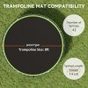 SPORTNOW Trampoline Replacement Mat with Eight Rows of Stitching, Spring Pull Tool, 42 V-Hooks, for 8ft Trampoline, Using 14cm Springs, Trampoline Jumping Mat, Green