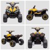 HOMCOM 12V Electric Quad Bike for Kids Ride On Car All Terrain Vehicle Toy, with Forward Reverse Functions, LED Headlights, Music, for Ages 3-5 Years - Yellow