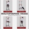 HOMCOM Pull Up Station with Dip Station and Push-up Stand, Height Adjustable Power Tower, Free Standing Pull Up Bar for Home Gym