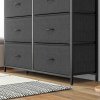 HOMCOM Chest of Drawers for Bedroom, Fabric Dresser, 10 Drawer Storage Organizer Unit with Foldable Drawers and Steel Frame