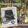 HOMCOM 2 Seat Bike Trailer for Kids, Baby Bike Stroller with 5 Point Harness, Child Bicycle Trailer with Safety Flag, Reflectors, Windproof Curtain, for 18+ Months, Black