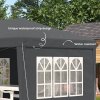 Outsunny 3 x 6m Garden Pop Up Gazebo, Height Adjustable Marquee Party Tent with Sidewalls, Storage Bag, Grey