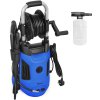 Outsunny 1800W High Pressure Washer, 150 Bar Pressure, 420 L/h Flow, Portable Power Washer Jet Wash Cleaner with Adjustable Nozzle, 6M Hose, Hose Reel, Steel Handle for Home Patio Car Driveway, Blue
