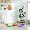 AIYAPLAY Balance Stepping Stones, 6-Piece Turtle-Shaped Stackable River Stones with Non-Slip Edge, Indoor Outdoor Obstacle Course for Kids Age 3-8 Years, Multicoloured