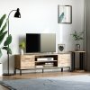 HOMCOM Entertainment Centre for TV up to 50 Inches, TV Cabinet with Door, Open Storage and Drawers, TV Stand for Bedroom with Steel Legs, Coffee