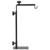 PawHut Reptile Lamp Stand, Adjustable Height and Width Heat Lamp for Reptile Amphibian Terrariums, Light Stand with Hook Hanging Steel Base - Black