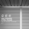 Outsunny 6.3 x 4.3FT Garden Shed, Galvanised Metal Shed, Easy to Assemble, Outdoor Tool Storage Shed with Pent Roof, Lockable Door and 2 Vents, Grey