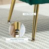 HOMCOM Velvet Tub chair, Luxury Accent Chair with Golden Metal Leg, Comfy Upholstered Armchair with Thick Padded Seat for Living Room