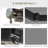 Outsunny 3.5 x 3 m Electric Awning with Remote Controller, Aluminium Frame DIY Retractable Awning, UV50+ Sun Shade Canopy for Garden Patio Deck Door Window, Grey