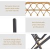Outsunny 3 Pieces Rattan Bistro Set, Wicker Folding Garden Furniture Set with Coffee Table and Chairs for Outdoor, Patio, Balcony, Natural