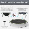 SPORTNOW Trampoline Replacement Mat with Eight Rows of Stitching, Spring Pull Tool, 42 V-Hooks, for 8ft Trampoline, Using 14cm Springs, Trampoline Jumping Mat, Green